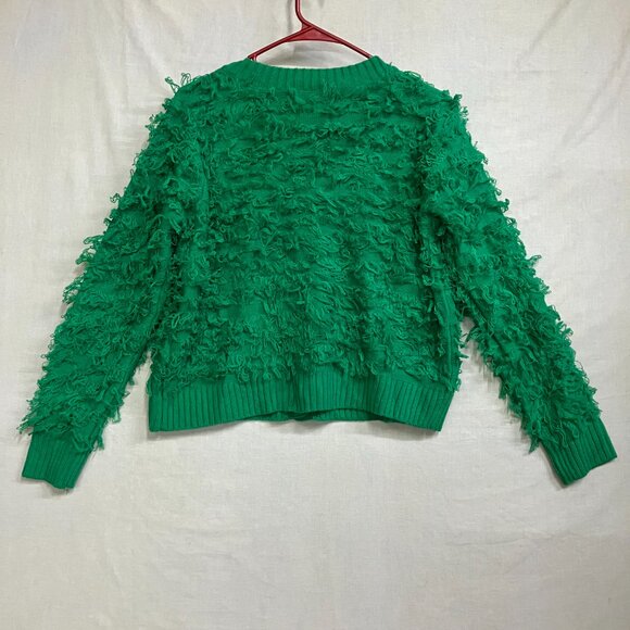 33 Degrees Women's Small Green Loop Christmas Festive Graphic Cardigan Sweater - Picture 10 of 12